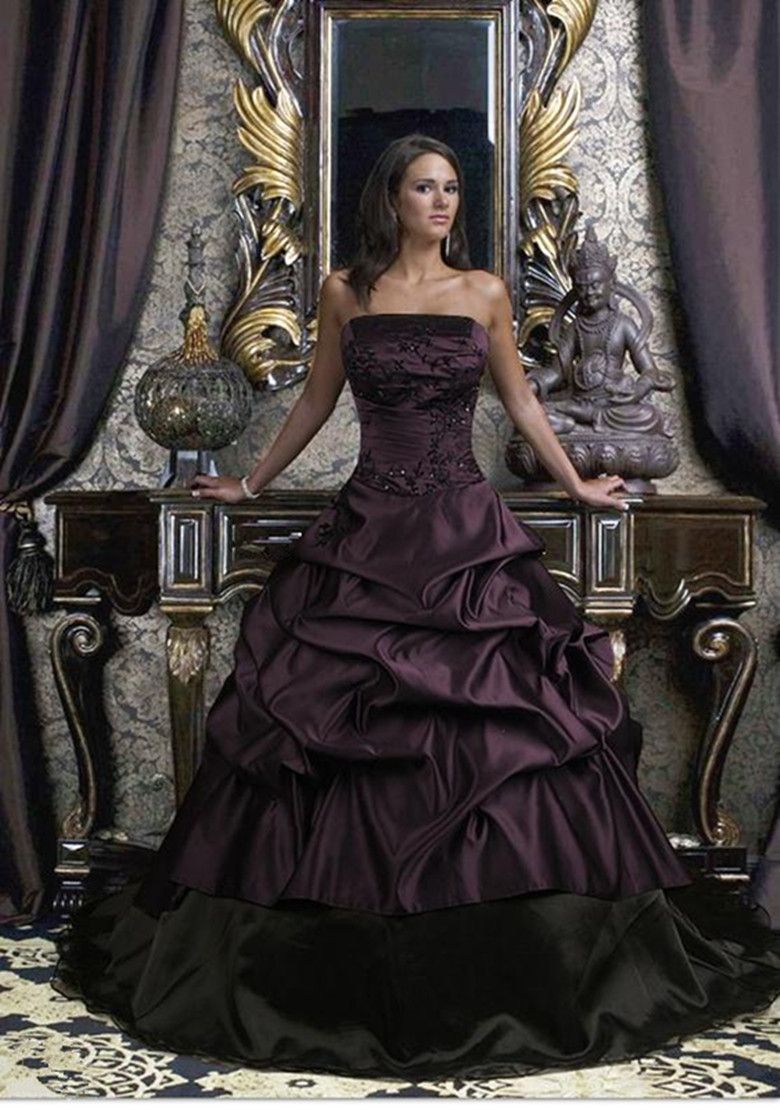 black fancy ball gown