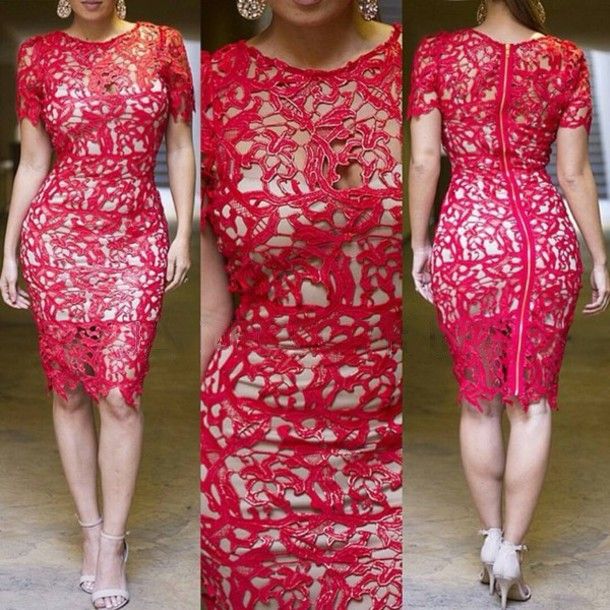 plus size white crochet dress