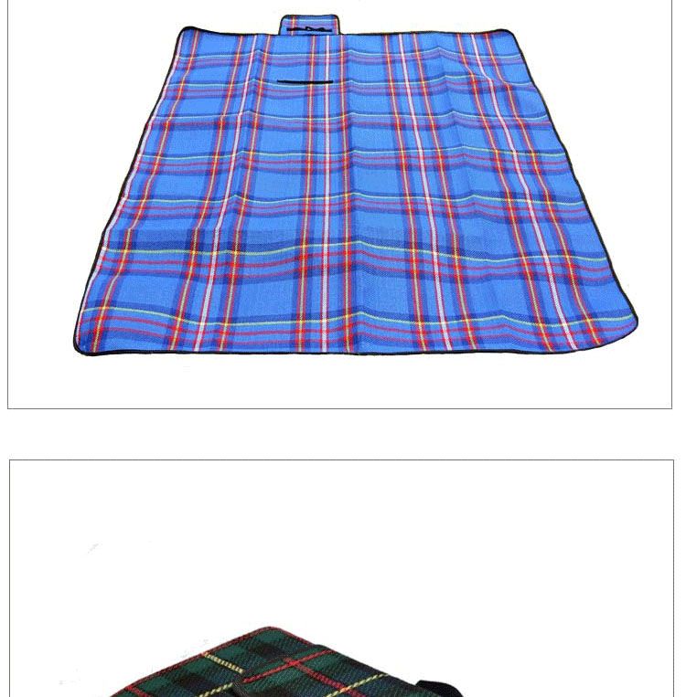 Color Plaid Outdoor Picnic Blanket Waterproof Portable Children
