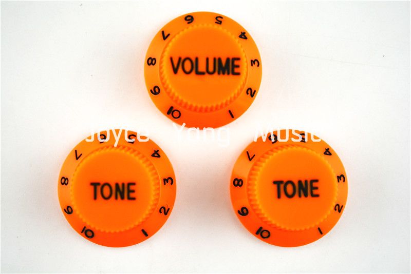2021 Orange 1 Volume&2 Tone Knobs Electric Guitar Control Knobs For
