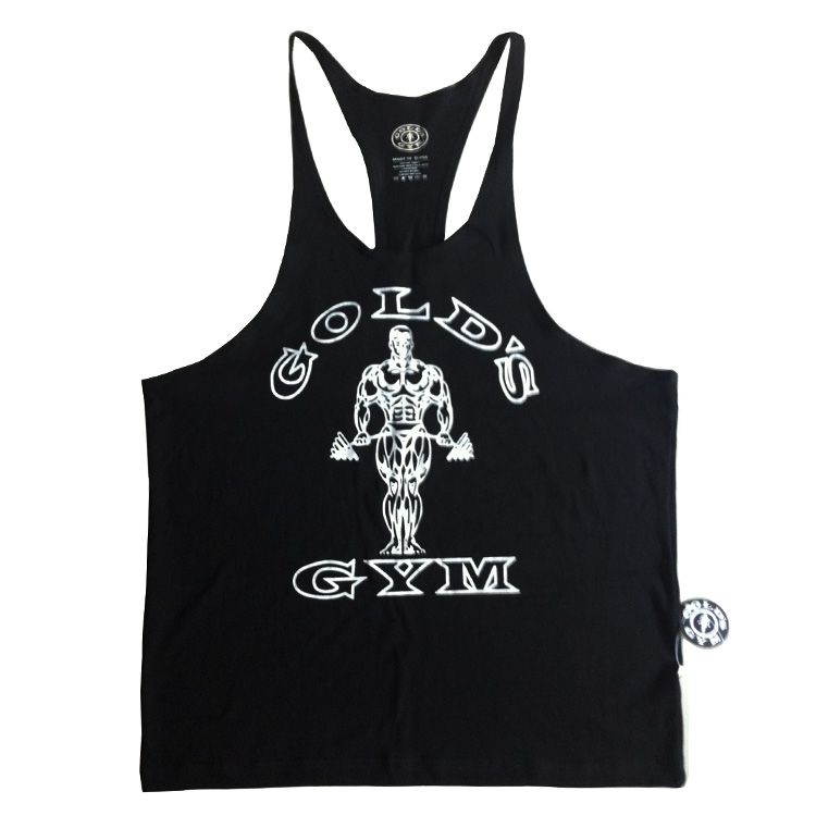 2021 Mens Muscle Deep Cut Golds Gym Tank Tops NPC Gym Vest Fitness ...