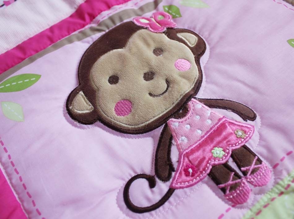 Sale 2016 Pure Cotton Baby Girl Crib Bedding Set 3d Embroidery