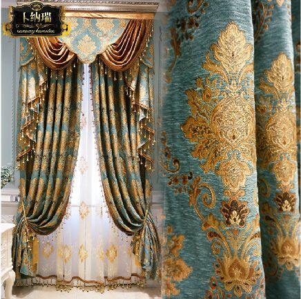 2019 San Marino European Luxury Gold Chenille Jacquard Bedroom