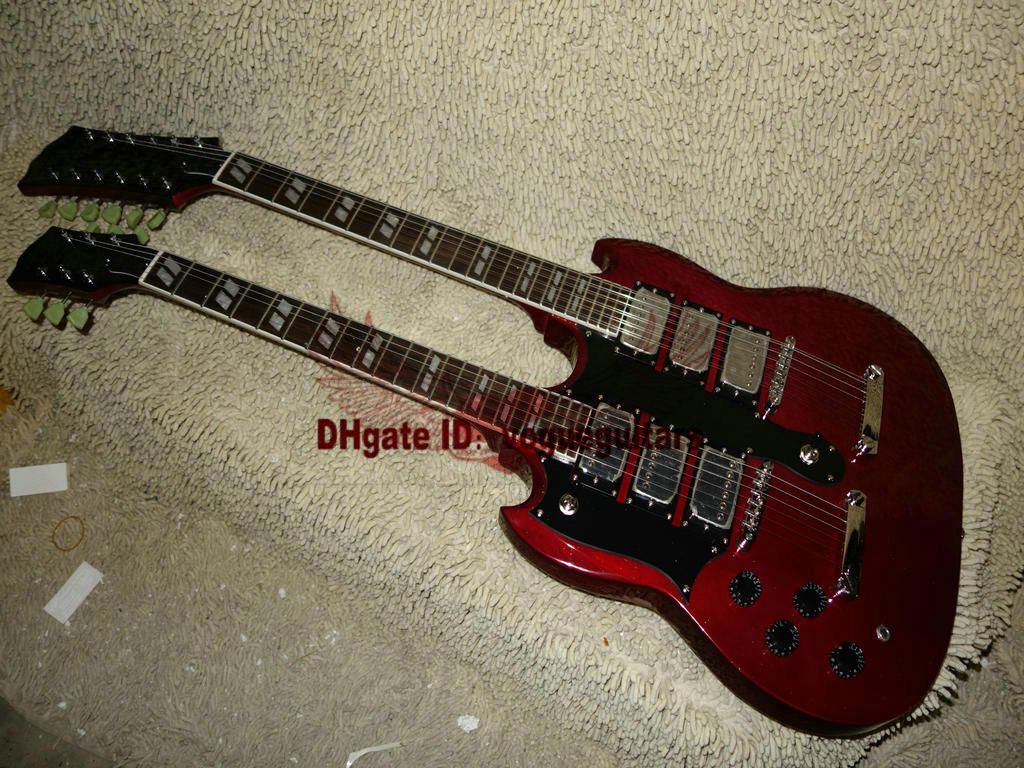 Compra Custom 1275 Doble Cuello Zurdo Guitarra Doble Cuello 6/12 Cuerdas 12  Cuerdas Guitarra Eléctrica En Rojo Envío Gratis Barato | Entrega Rápida Y  Calidad | Es.Dhgate