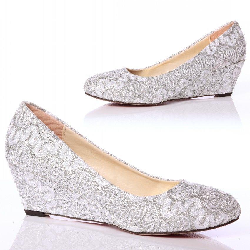 silver bridesmaid shoes closed toe
