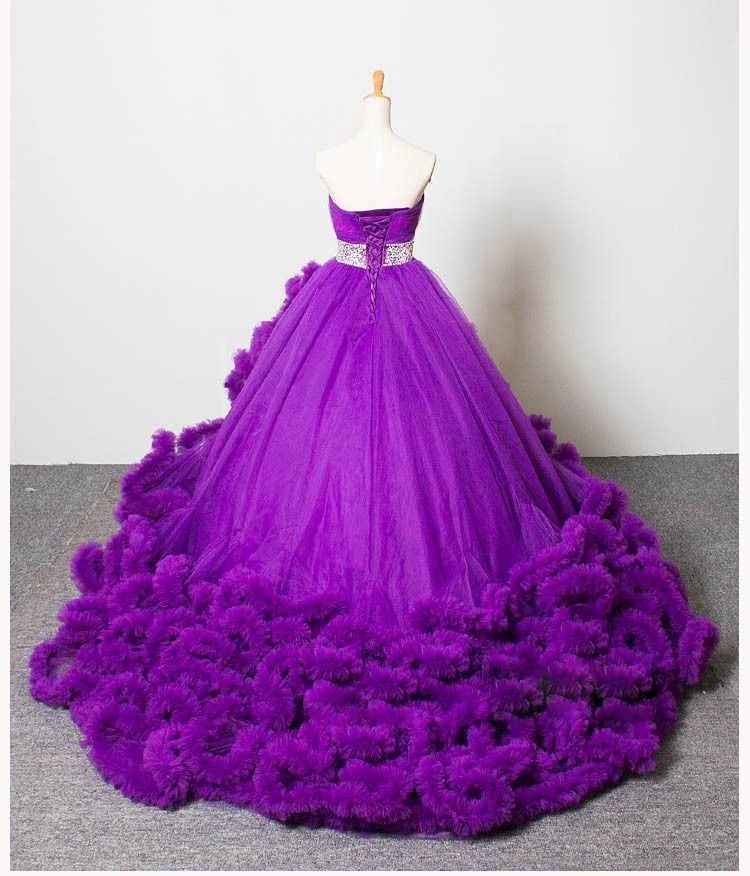 royal purple wedding dress