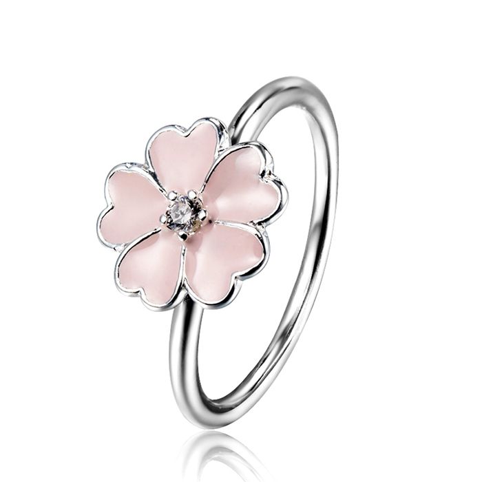 Elegante Anillo Joyas 925 Plata Esterlina Con Circonia Roja Elegante Anillo Joyas 925 Plata Esterlina Con Circonia Roja