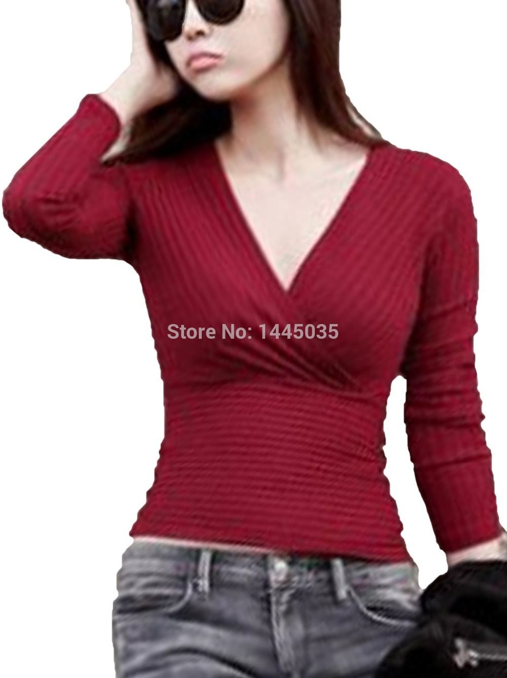 low cut sweaters