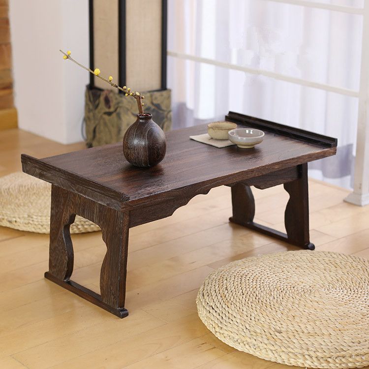 2019 Japanese Antique Tea Table Folding Legs Rectangle 60 34cm Paulownia Wood Japan Traditional Chabudai Asian Furniture Living Room Low From