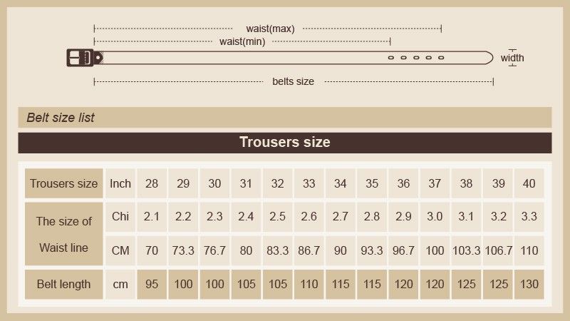 105 cm belt in us size