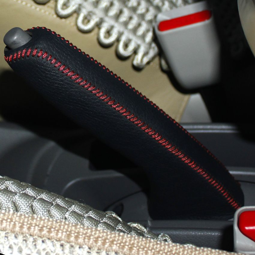 Cubierta de freno de mano Funda para March Cuero genuino Palanca de freno