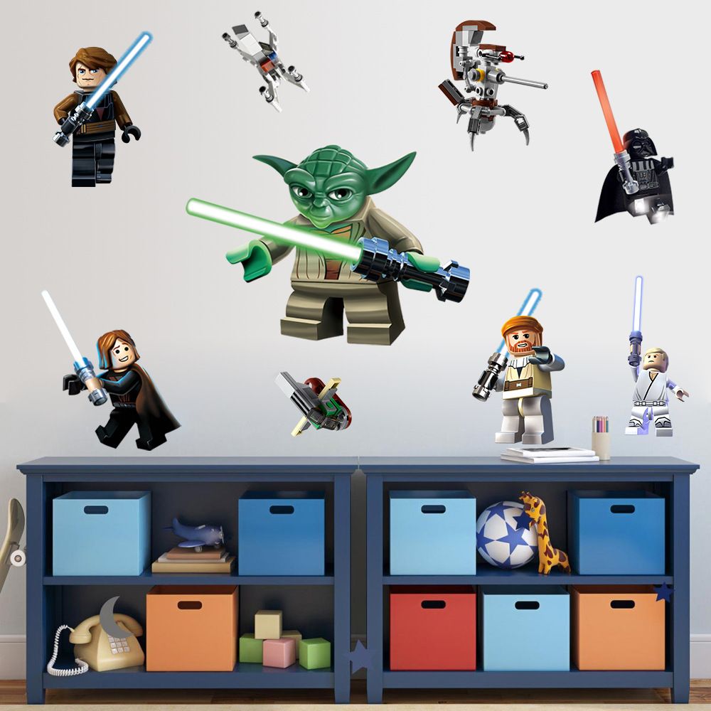Compre Pvc Star Wars Pegatinas De Pared Para Ninos Habitaciones