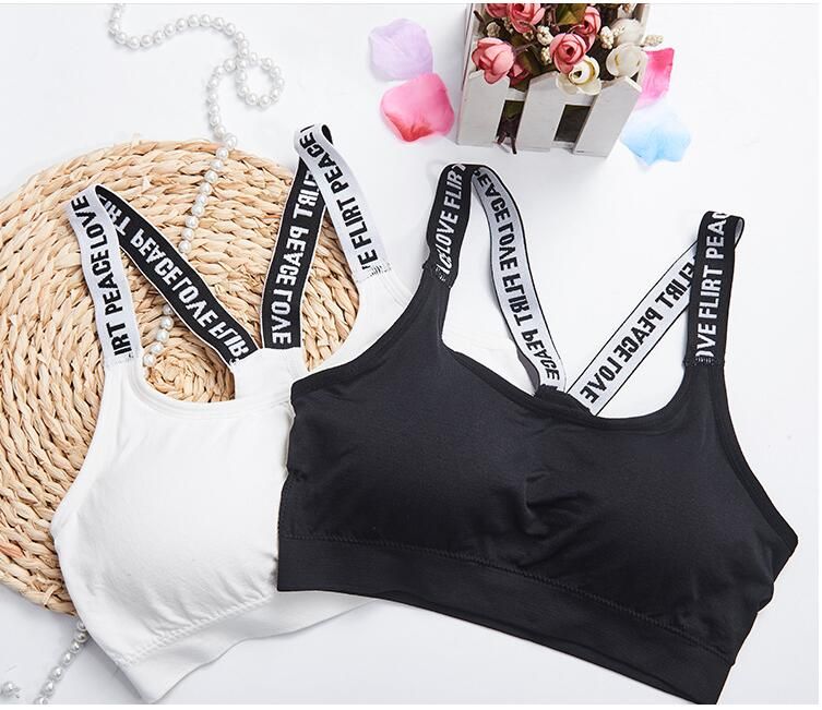 kids white sports bra