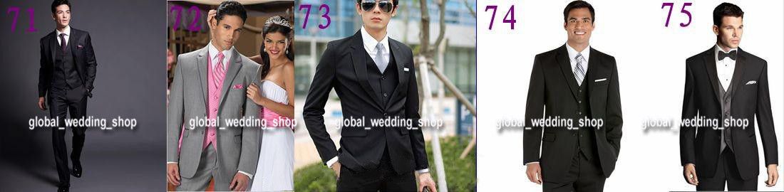 Customized One Button Wedding Suits For Men Coat+Trousers+Tie High ...