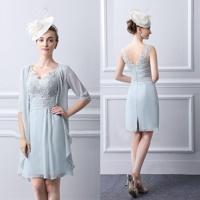 light blue wedding guest outfit