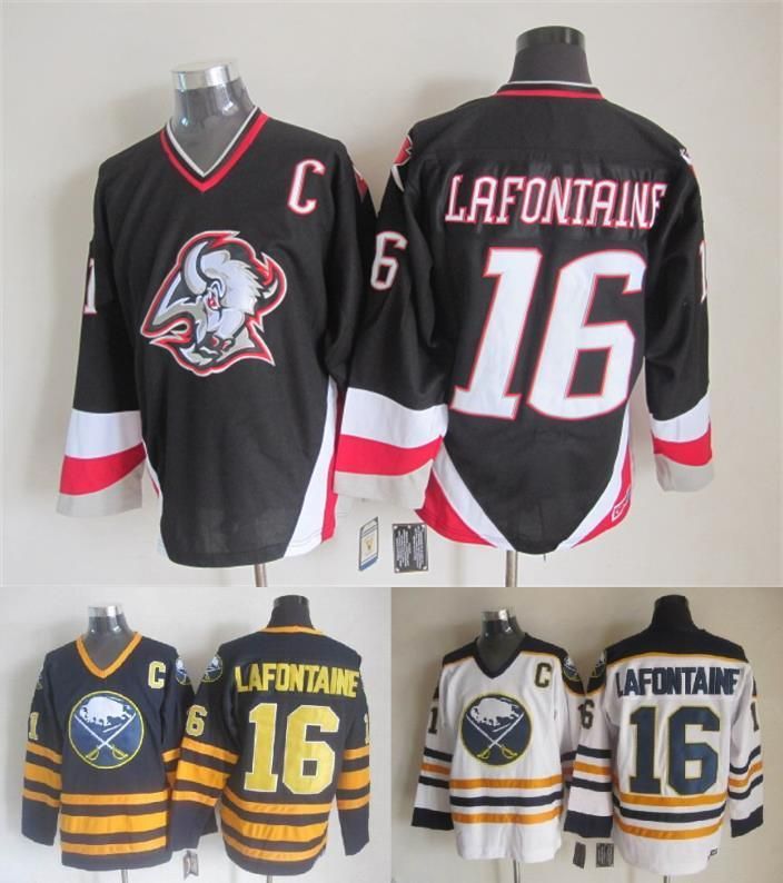 2016 New, Pat LaFontaine Jersey #16 Buffalo Sabres Vintage Throwback ...