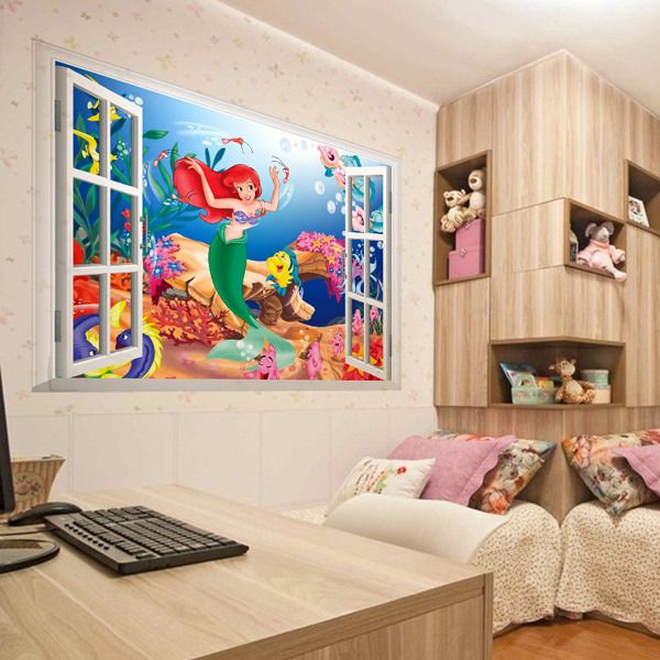 Short Description 3d Living Bed Room Decoration Colorful Cartoon Mermaid Sea World Vinyl Wall Sticker Short Description 3d Living Bed Room Decoration Colorful Cartoon Mermaid Sea World Vinyl Wall Sticker