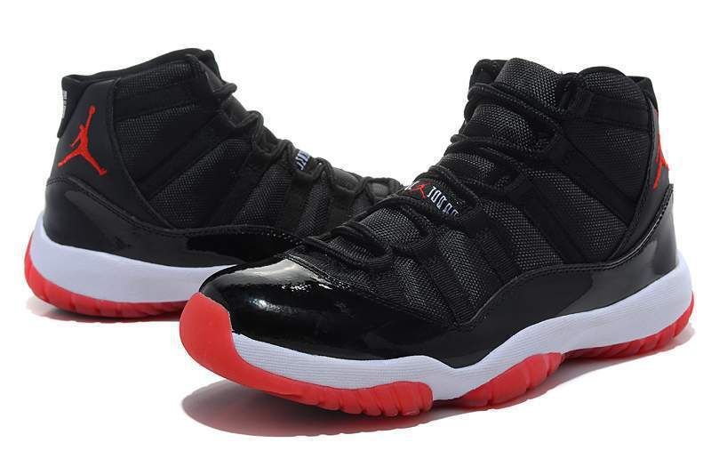 Acheter Pas Cher Nike Air Jordan 11 Bred 11s 11s Retro Noir Rouge ... Acheter Pas Cher Nike Air Jordan 11 Bred 11s 11s Retro Noir Rouge ...
