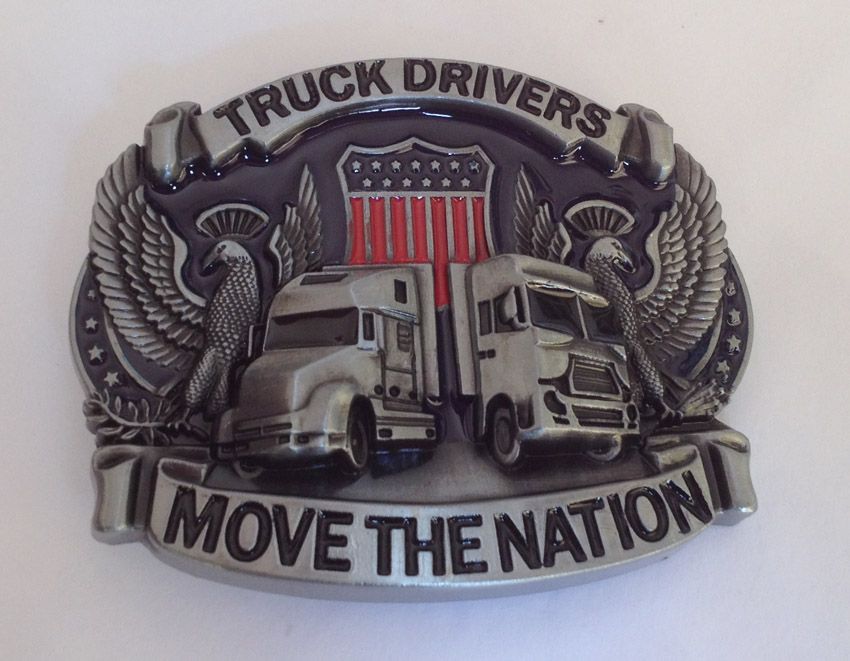Truck Drivers Belt Buckle With Pewter Finish SW S90 Suitable For 4cm