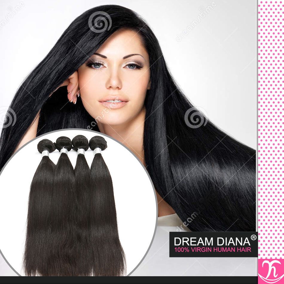 Virgin Russian Straight Hair 4 Bundles Natural Color Brazilian