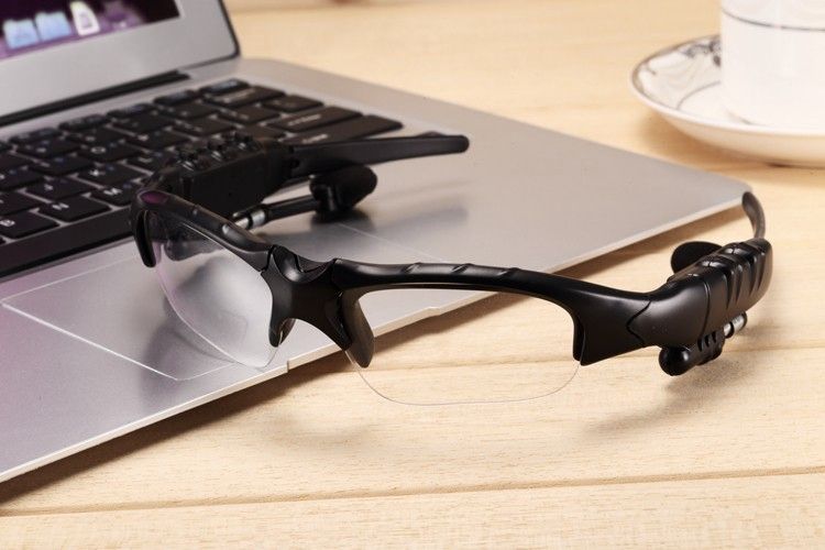 Wireless Hands Free Sunglasses Black Glass Sunglasses With Stereo Bluetooth Headset Smart