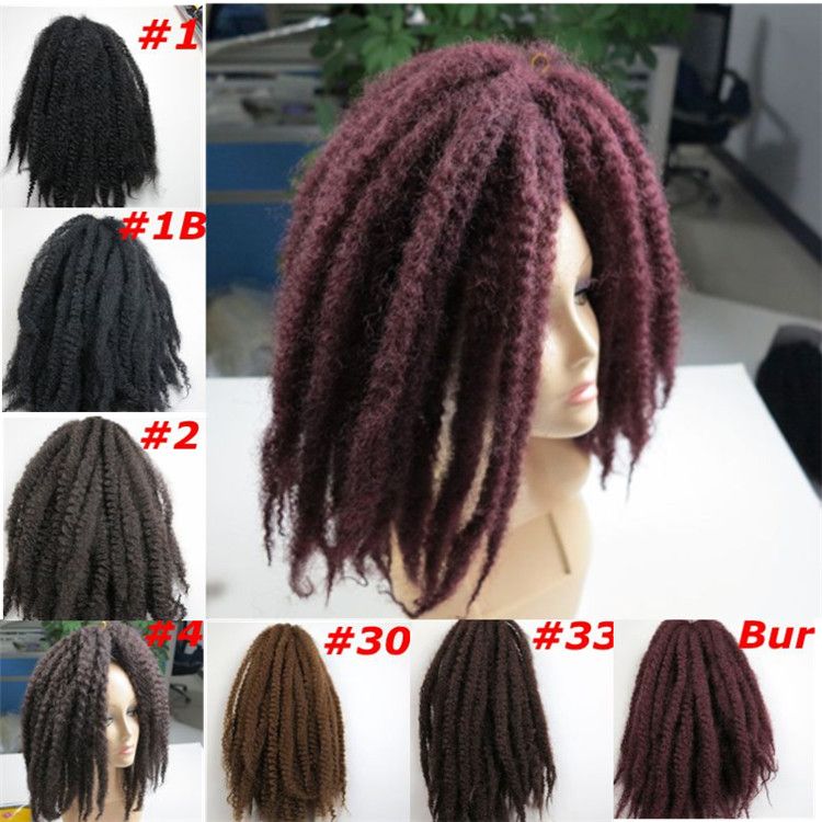 Kanekalon Marley Braids Synthetic Braiding Hair Bulk Afro Kinky