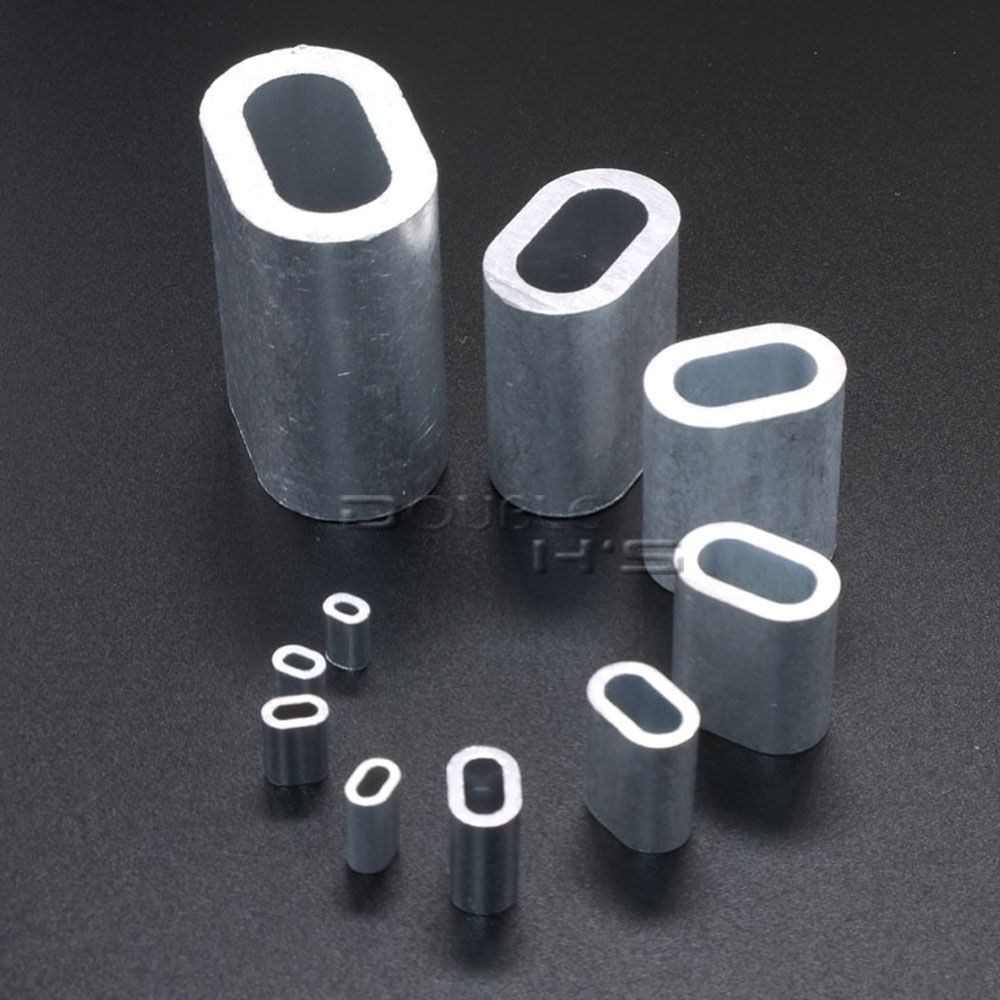 2021 Aluminum Cable Crimp Sleeve Cable Ferrule Stop For Snare Wire Rope Clip Swage Trap Barrel
