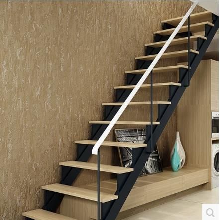 Solid Color Embossed Textured Wallpaper 3d Flocking Non Woven Wall