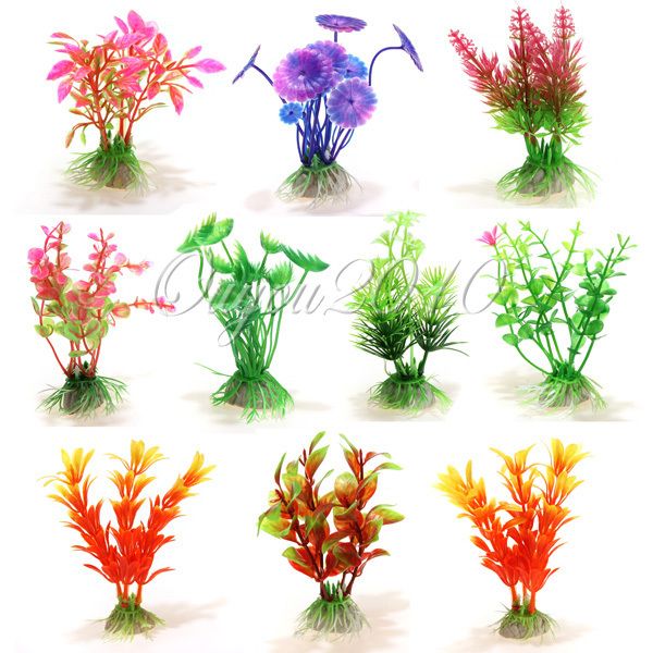 2019 Vivid Plastic Aquarium Decorations Multicolor Artificial