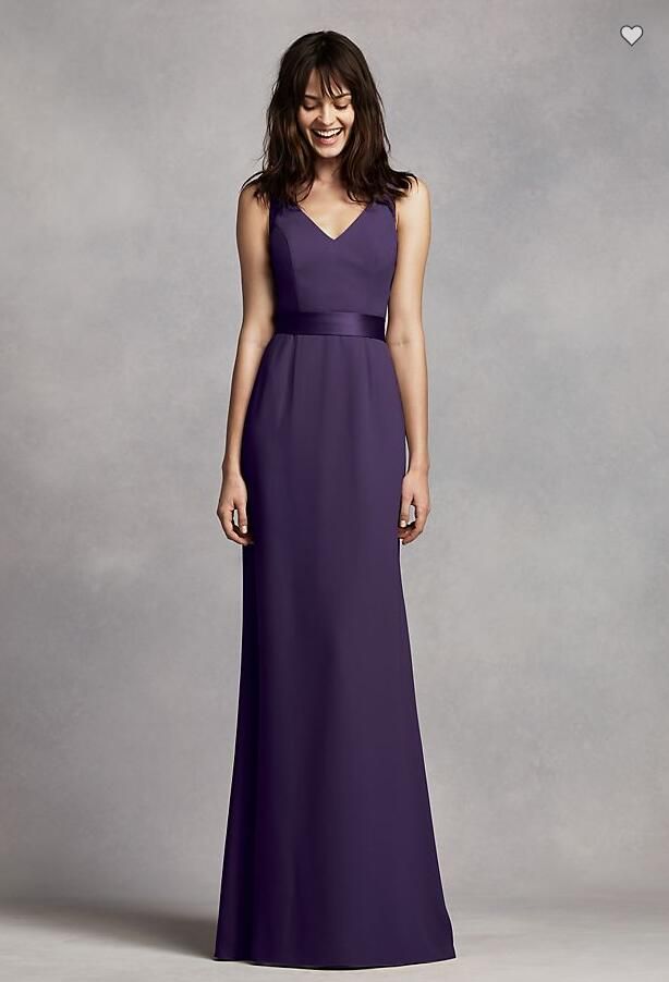 long chiffon dress with low crisscross back