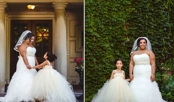 junior bride dresses with train