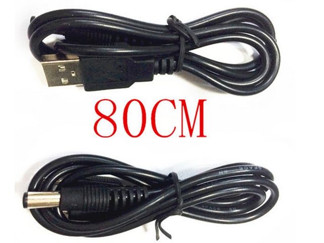 Cable Length: 0.8m Cables USB 2.0 A Type Male to 5.5mm DC Power Plug Barrel Connector 5v Cable 80cm 