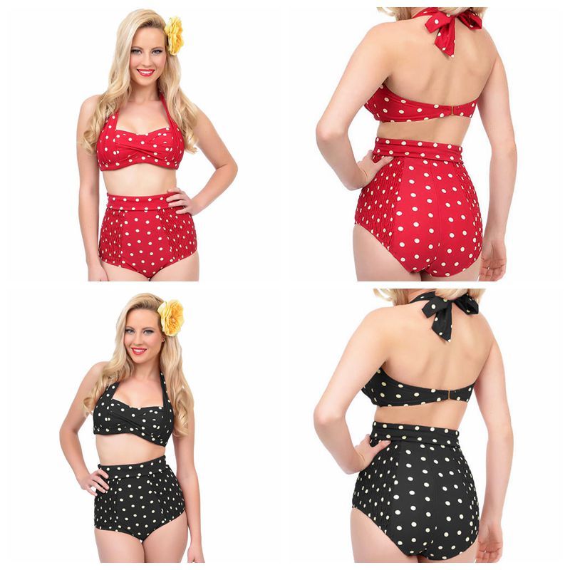 vintage polka dot bikini