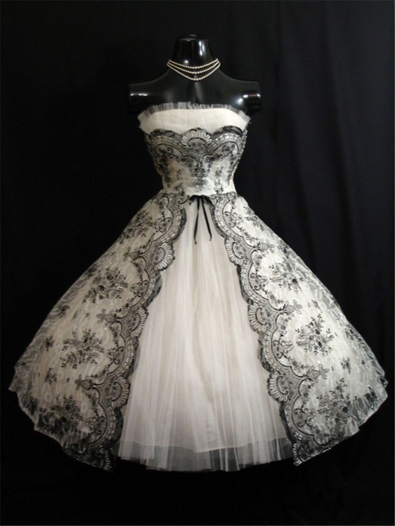retro black and white dress