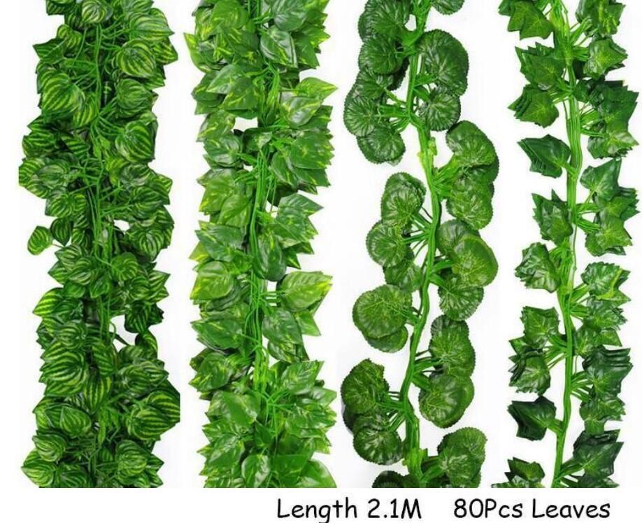 2m Artificial Ivy Leaf Garland Plants Fake Vine Foliage Flowers Home Decor