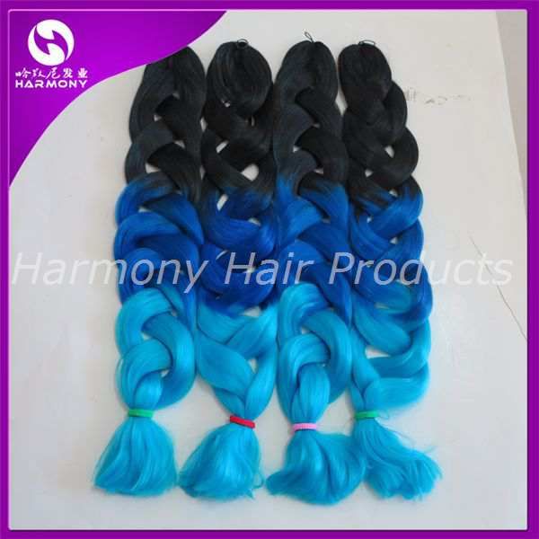 2019 Kanekalon Jumbo Braid Hair 82inch 165g Black Dark Blue Light