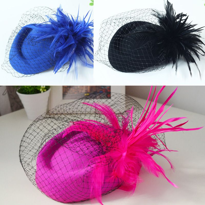 Bridal Cage Veil Fascinator Fashion Hats Wedding Guest Hair