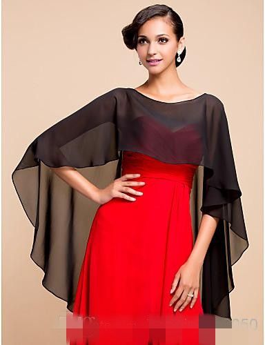 black chiffon jacket evening wear