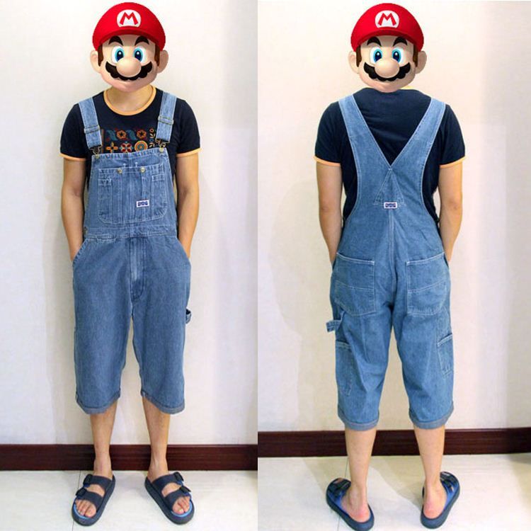 baggy overall shorts