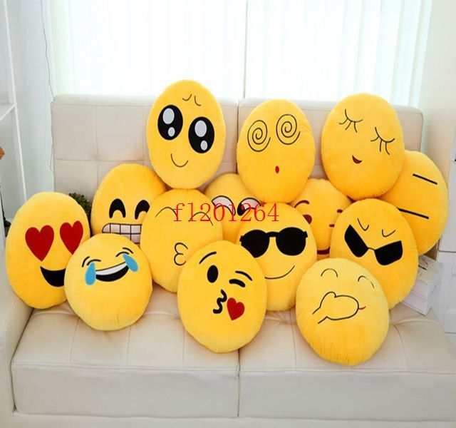 emoji teddy pillow