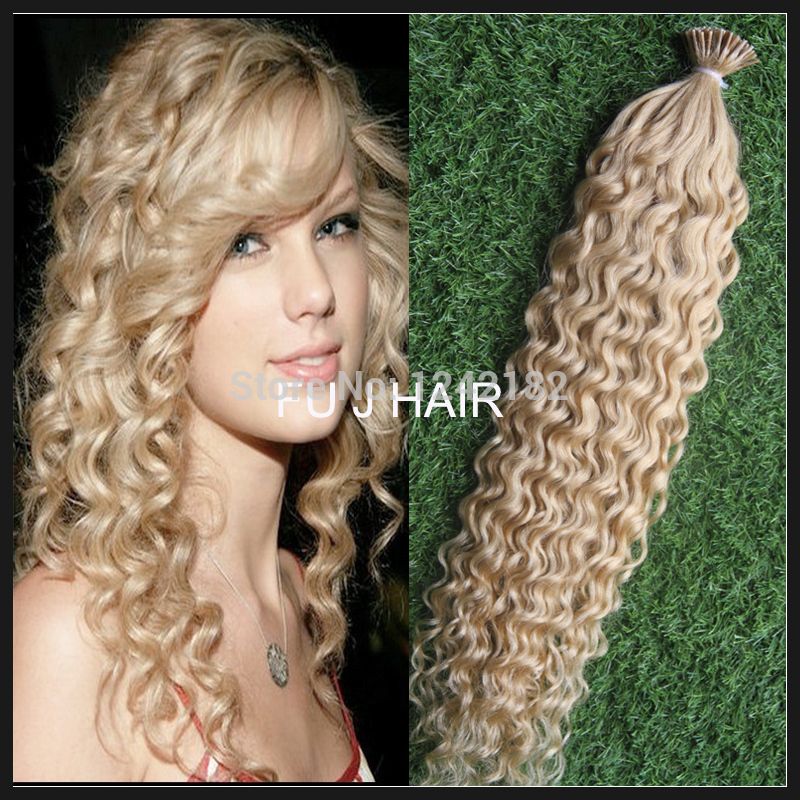 613 Bleach Blonde Stick I Tip Human Hair Extensions 1g Strand