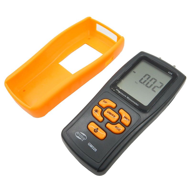 GM511 50KPa Digital LCD Display Pressure Manometer Yellow Differential Manometer Pressure Gauge High precision Multi-function GM511 50KPa Digital LCD Display Pressure Manometer Yellow Differential Manometer Pressure Gauge High precision Multi-function