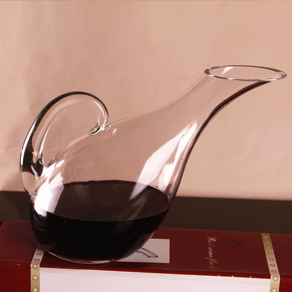 2020 1300ml Swan Shaped Glass Wine Decanter Aerating Jug Liquor