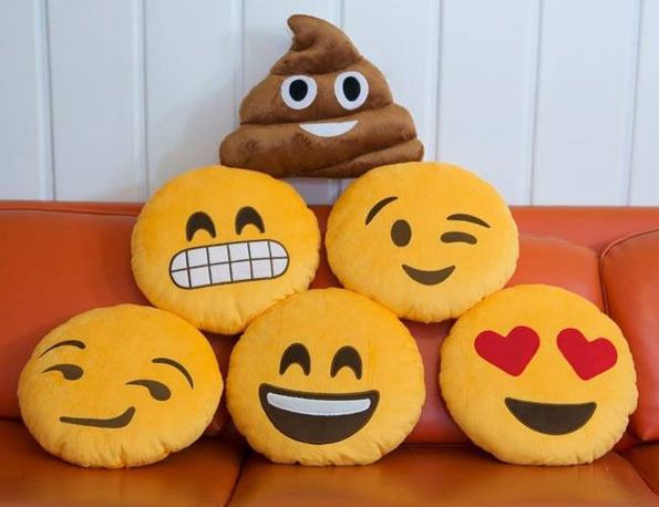 emoji teddy pillow