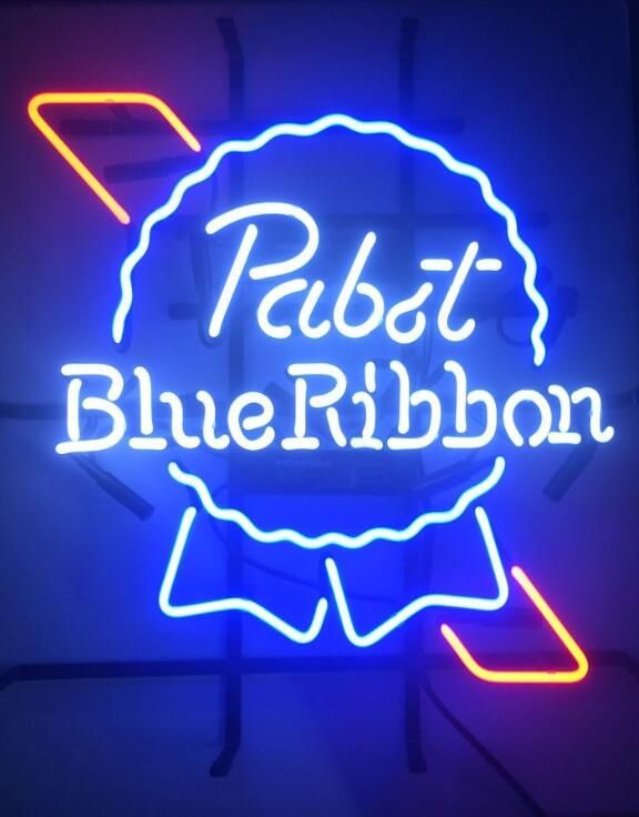 New Pabst Blue Ribbon Neon Sign Beer Bar Pub Gift 17"x14" 