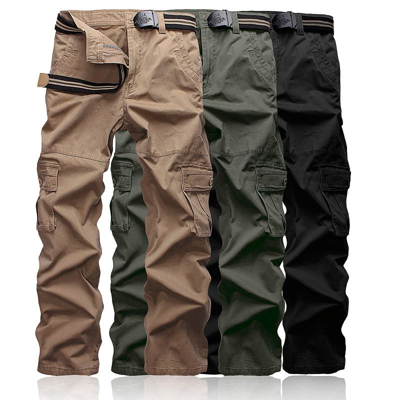 Plus Size 28 38 Mens Cargo Pants Khaki 