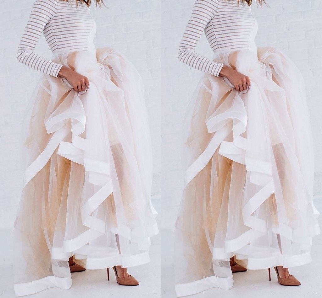 satin and tulle skirt