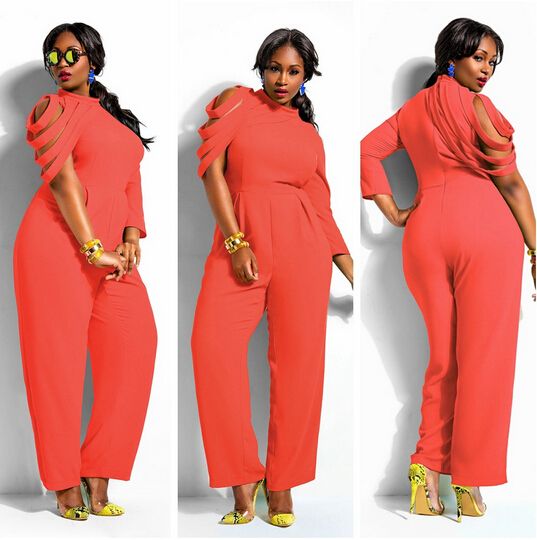 plus size orange romper