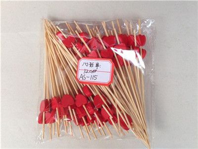 12cm Red Kazari Wooden Skewers Cocktail Sticks Ideal Party Cocktails Buffet