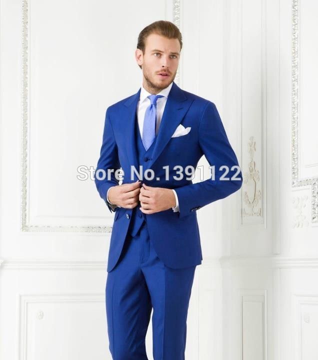 3 pieces men two button slim fit wedding party suits short jacket pants vest new